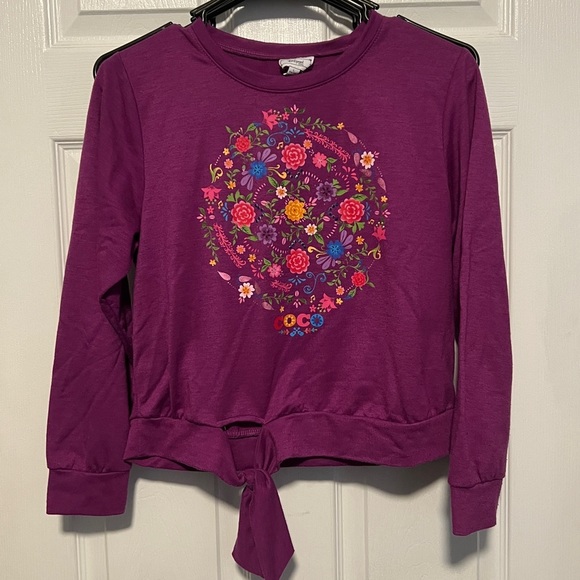 Disney | D-Signed | Coco Embellished Graphic Tie-Front Top | Girls | Large - Picture 1 of 4